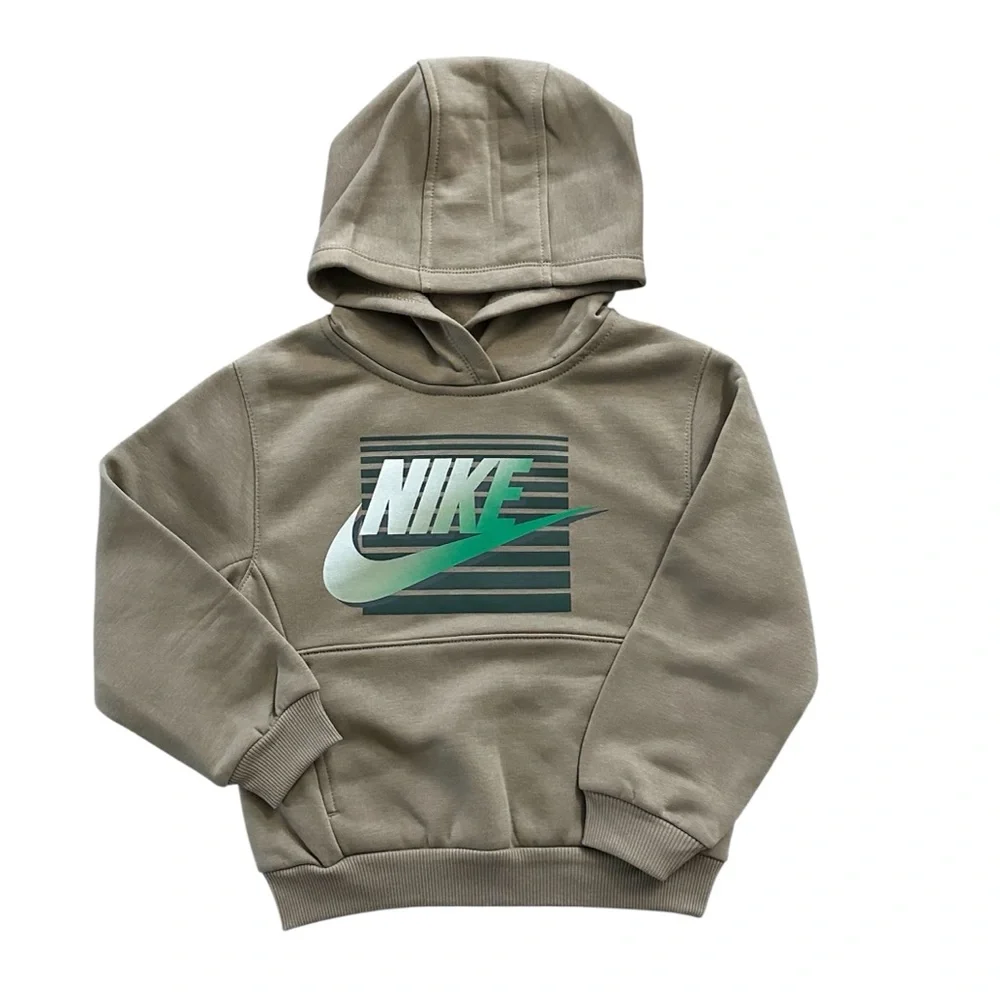 Nike Boys Hooded Sweatshirt & Jogger Pants Khaki Size 4 NWT